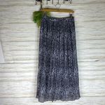 Cathy Daniels  Gray Leopard Animal Print Pleated Maxi Skirt Photo 2