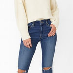 Topshop Moto Leigh Distressed Stretch Ankle Skinny Jeans Size 28 Photo 0