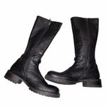 John Richmond Black Leather Moto Boots Shoes size 41 Photo 7