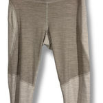 Outdoor Voices  TechSweat Two-Tone Tan Cream Cropped Leggings Photo 0
