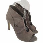 BCBGeneration  Corrina-X Dark Stone Grey Leather Peep Toe Pump Heels Size 6 M Photo 0