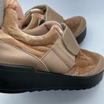 Free People  Pink Velvet Platform Velcro Sneakers 37 Photo 6