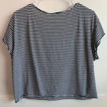 ZARA  Trafaluc Black & White Striped Cropped Short Sleeve Shirt Photo 1