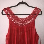 Dress Barn Ruched Embroidered Neck Coral Dress 2X Photo 1