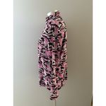 IBKUL 1/4 Zip Top Size L Pink Black Sammy Kitty Cat Mesh Inset UPF50 Golf Tennis Size L Photo 2