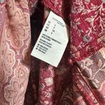 American Eagle Red Paisley Long Sleeve Bohemian Western Peasant Dress S Photo 9