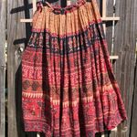 Vintage Cotton Full MIDI Skirt One Size Orange Size undefined Photo 4