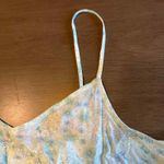 Abound  Womens Large Tank Top Ruffle Sleeveless‎ Blue Green Floral  Casual Top Photo 5