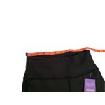 Nwt High Waisted Semi Sheer Strappy Leggings With Pockets Sexy Athletic Sporty L Black Size XS Photo 6