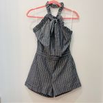 Storia NWT Pinstriped Pocket Romper blue white size medium Photo 3