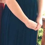 Navy Blue Sequin Prom Dress Size 6 Photo 2