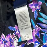 Swimsuits for All Tankini Top Swim Tropical Floral Mesh High Neck 24 Black Photo 5