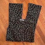 Derek Lam 10 Crosby Kick Flare Green & Black Leopard Print Jeans/Pants Size 0 Photo 2