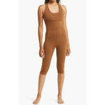 Alo Yoga Airbrush Physique Cropped Jumpsuit in Cinnamon Brown, Size L Photo 1