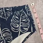SheIn  Blue Monstera Leaf High Waist Medium Bikini Bottom Swimwear Photo 4