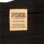 PINK - Victoria's Secret  Woman Black Crop Long Sleeve Tee T-Shirt V-Neck Cutout S Photo 3