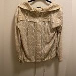 St. John Beige & White Animal Print Silk Blend Windbreaker Jacket Size P Photo 9