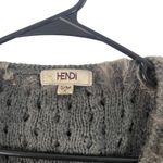 Hendi Sm Grey Wool Ruffle Knit Academia Sweater Cottage Coquette Feminine Fairy Gray Photo 3