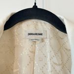 Zadig & Voltaire Volly Frange Ivory Open Front Blazer Jacket Size 36 Photo 5
