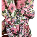 Free The Roses Floral Pink Braided Rope Belt Mini Dress Photo 3