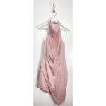 Elliatt  Camo Asymmetric Satin Cocktail Dress in Light Pink Size Small Photo 2