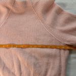 Free People  Size M Too Good Pink Knit Pullover Mock Neck Sweater Ballet Preppy Photo 4