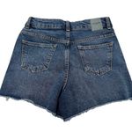 ZARA ‎ Denim Shorts Womens 2 High Rise Grommet Side Fray Hem Summer Cutoff Photo 2
