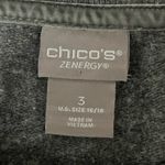 Chico's Zenergy Top Women 3 US Gray Tunic Side Zip Long Sleeve Casual Modest Photo 6