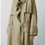 ZARA NWT Oversized Trench Coat Belted Double Breasted Bloggers Fav S/M Photo 2