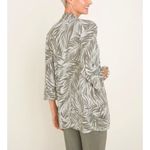 Chico's Chico’s Leaf Print Open Front Cardigan, Sz Large Photo 7