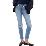 Gap  High Rise Vintage Slim Jeans Light Wash Distressed Women’s 25 / 0 Petite Photo 2