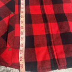 Maurice's  Size Medium Red Black Buffalo Check Flannel Vest Green Quilted Accent Photo 3