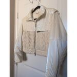 Free People  Puffer Jacket Knit With It Quilted Knitted Ivory XS $298 Ski Winter Photo 2