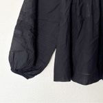 Madewell  Top Womens Square-Neck Long-Sleeve Lightweight‎ Peasant Black Size XS Photo 5