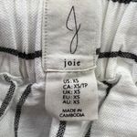 Joie  Stripe Womens Linen Blend Pants‎ Pull On Elastic High Waist Pockets Size XS Photo 2