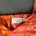 Time and Tru Womens XXL 20 Coral Orange Empire Dress Ruffle Tank Sleeves Lined Pink Photo 3