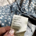 Free People  Bennett Lace Up‎ Tie Dot Shorts Cloud Blue White Pleated Pockets M Photo 8