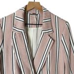Free People  Uptown Girl Oversized Blazer in Pink Stripes 100% Cotton, Small‎ Photo 2