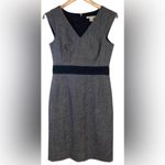 Banana Republic  Wool Tweed Stretch Sheath Career Gray & Black‎ Dress Size 6 Photo 1