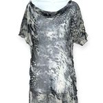 Nordstrom | One Size | 100% Silk Sheer Gray Abstract Design Swim Coverup Tunic Photo 1