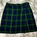 Lands' End Preppy Tartan Blue Plaid School Girl Mini Skirt Women Sz 5 Academia Photo 0