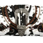 Leather Buckle Crossbody Wallet White Photo 0