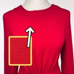 Vintage Red Lanz Mini Dress Bow Waist Long Sleeve Made in USA XS Petite Photo 1