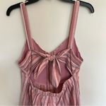 Hem & Thread Women’s  Wide Leg Flowy Striped Jumpsuit Size Medium Open Back Photo 10