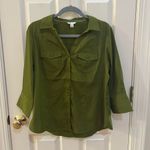 Cato  Forest Green Button-Down Shirt Photo 0