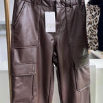 ZARA  cargo brown leather pants Photo 0