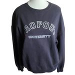 Kule Cotton Raleigh The Dropout Sweatshirt Women's XS Relaxed Crewneck Casual Blue Photo 1