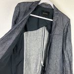 Banana Republic Women's Blazer Blue Linen One Button Casual Photo 7