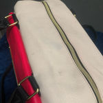 Betsey Johnson Satchel Bag Medium White and Red Photo 11
