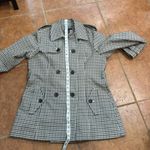Lands' End Trench Women’s Double Breasted Hounds Tooth wool Blended Jacket size M Photo 10